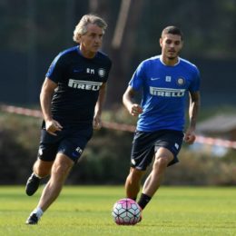 mancini icardi allenamento